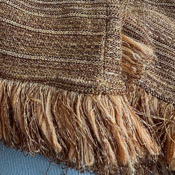 St. John Orange Metallic Sweater Jacket - EUC - Small - Picture 5 of 5